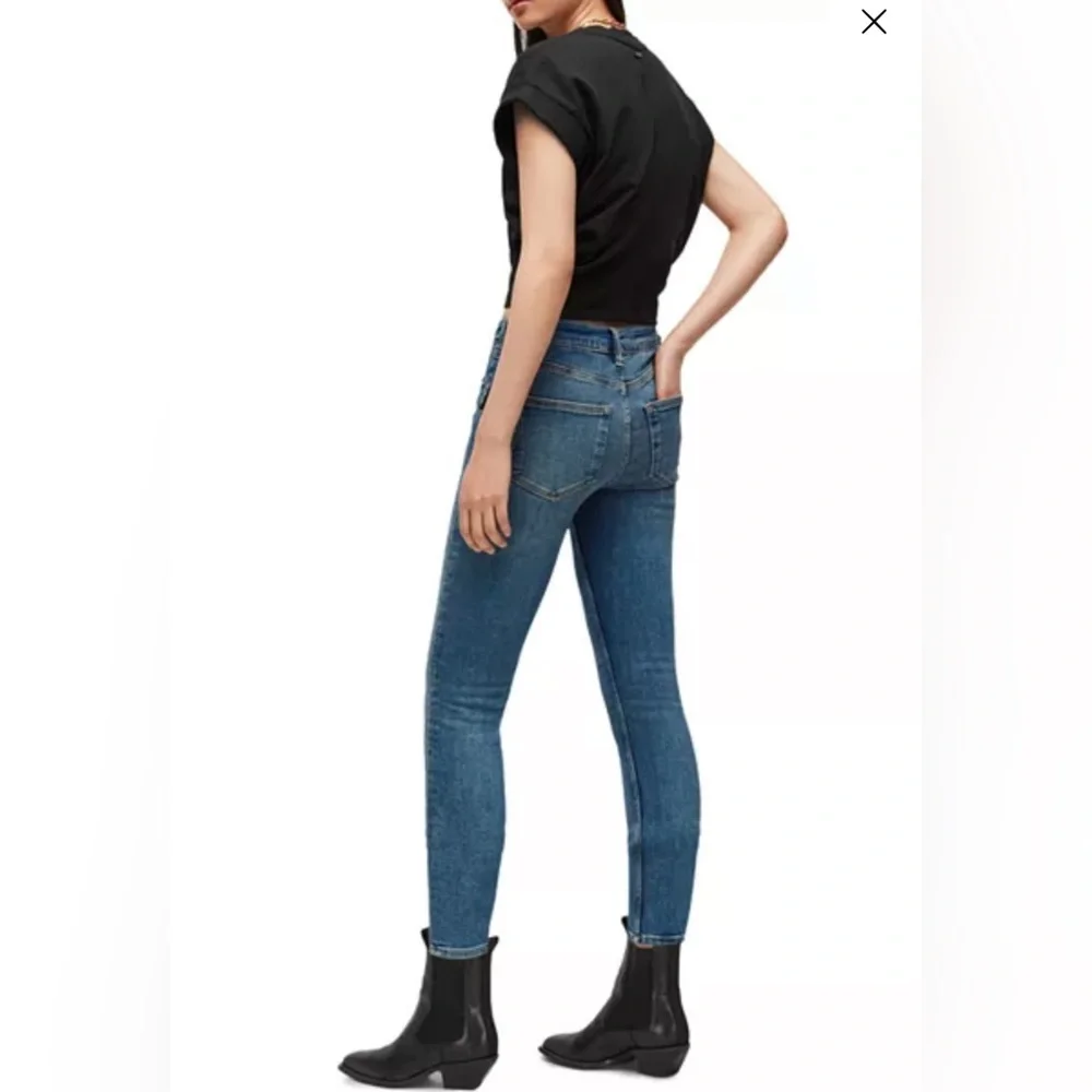 All Saints Dax Size Me Skinny Jeans in Washed Indigo - Medium (W 27, 28, 29) - Picture 3 of 10